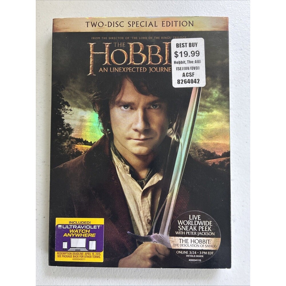 The Hobbit An Unexpected Journey DVD Martin Freeman NEW